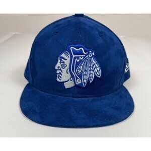New Era Chicago Blackhawks NHL 9FIFTY Blue Suede Snapback Cap Hat
